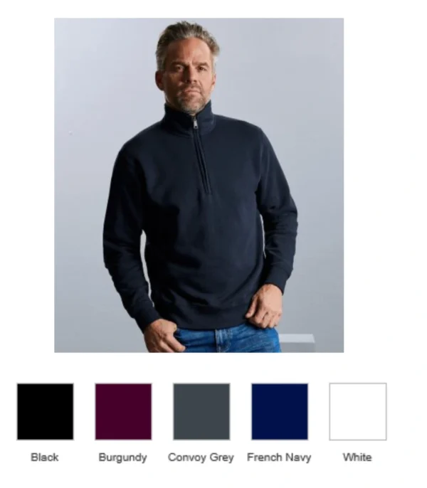 270M Russell Authentic Zip Neck Sweatshirt